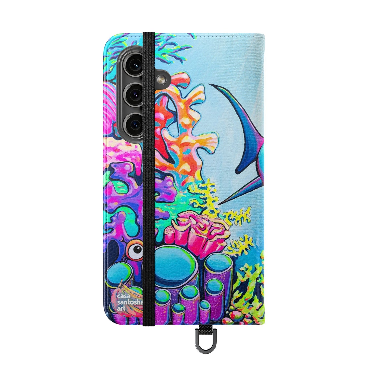 Cyclops Shark Flip Phone Case – Wallet Cover with Card Slots