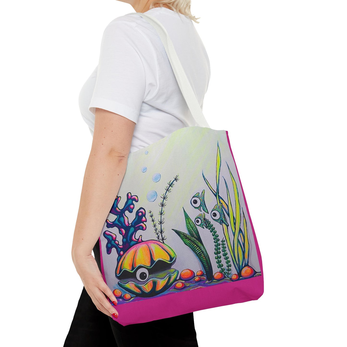 Premium Cyclops Clam Tote Bag, Original Artist Design, Reusable Shopping Tote,  Eco-Friendly