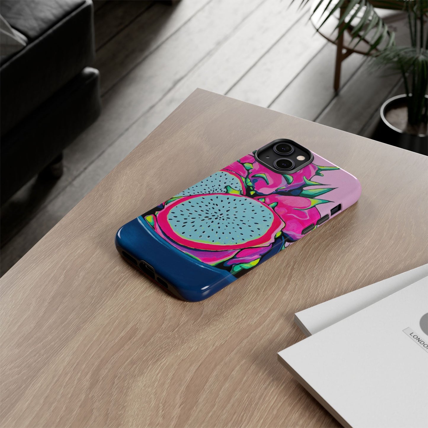 Neon Pink Dragon Fruit Tough Phone Case