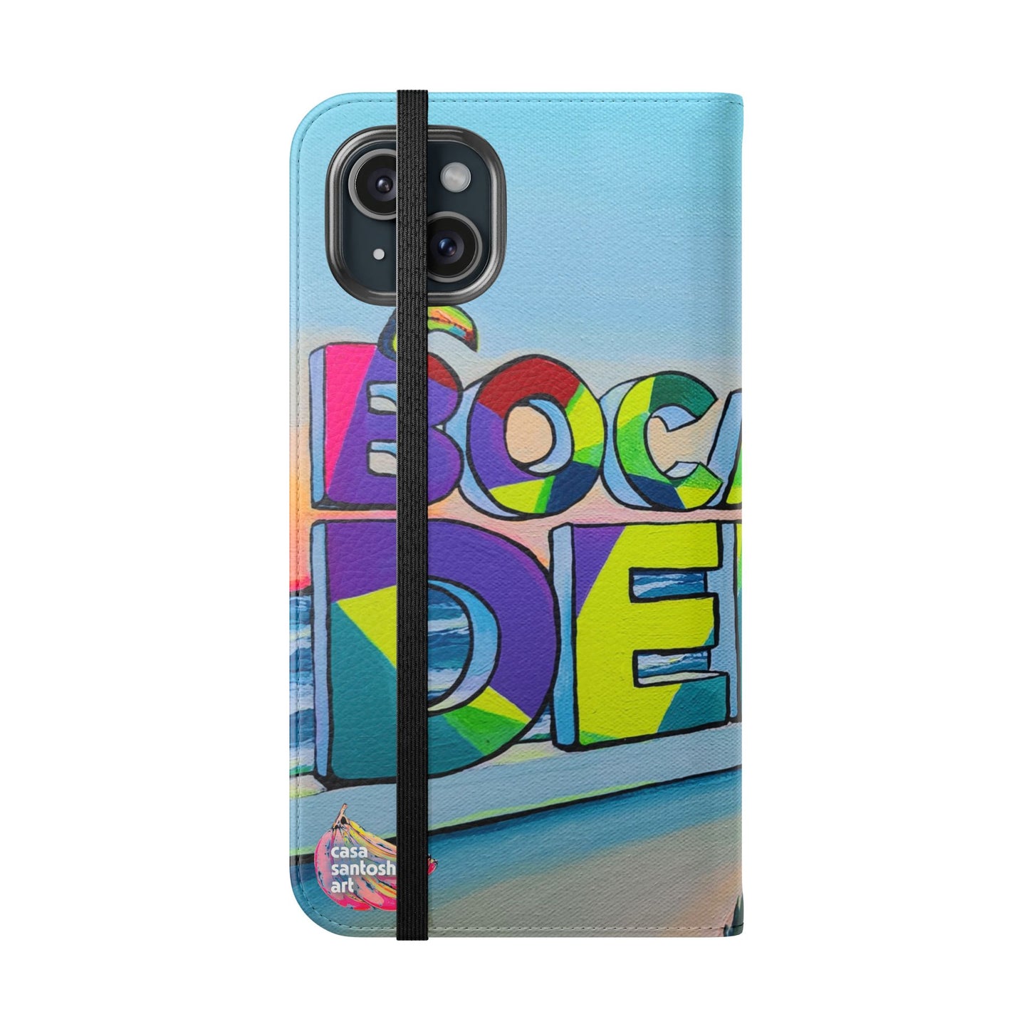 Bocas Del Toro Sign Flip Phone Case – Wallet Cover with Card Slots