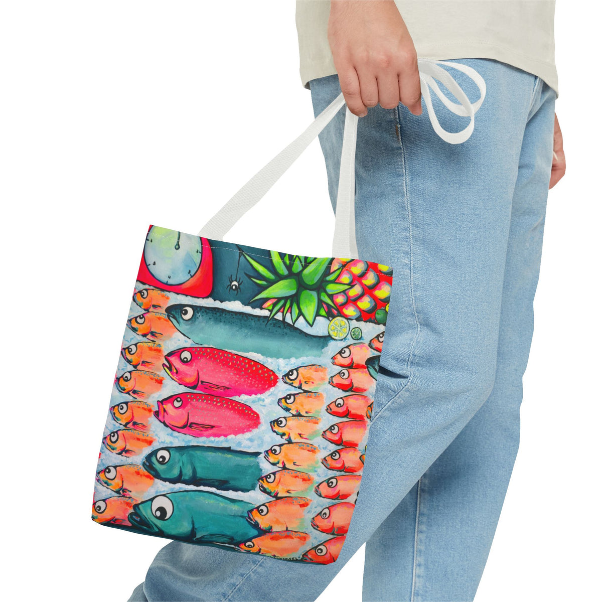 Neon Cabo Fish Market Day Tote