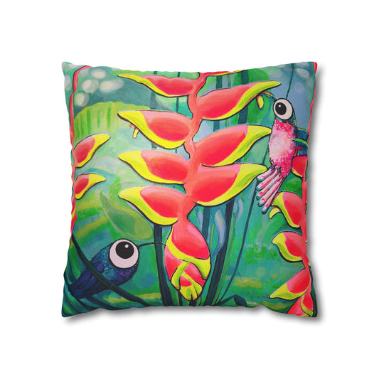 Cyclops Hummingbirds Pillowcase for Throw Pillow, Cover Only
