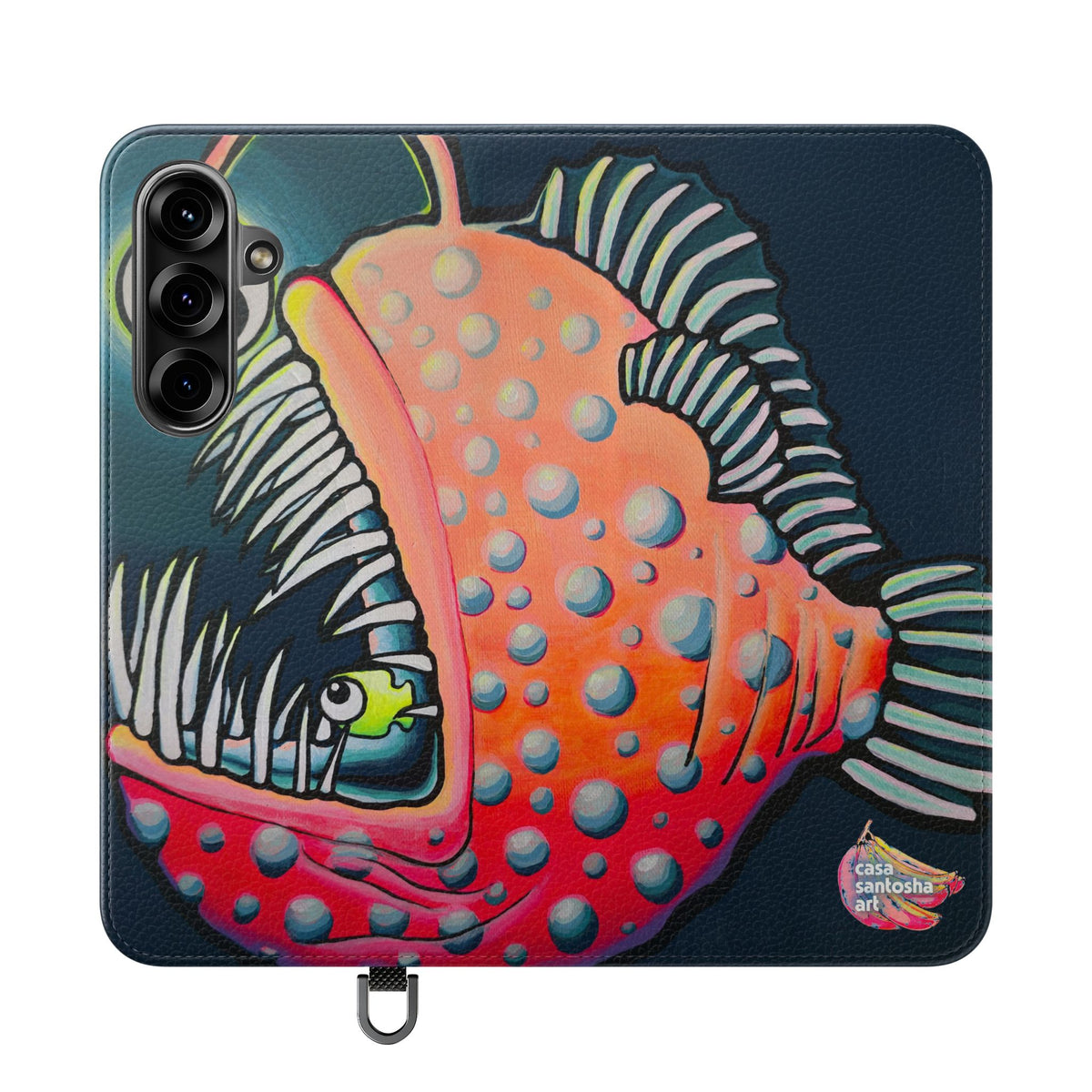 Cyclops Anglerfish Flip Phone Case – Wallet Cover with Card Slots