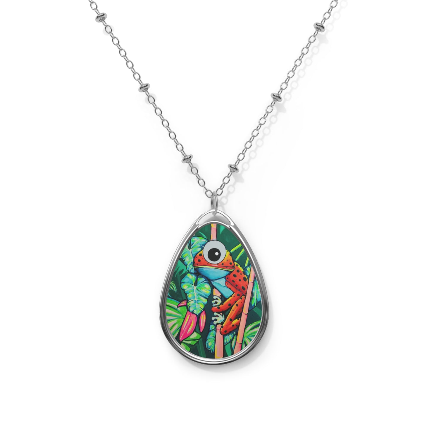 Cyclops Red Frog Necklace