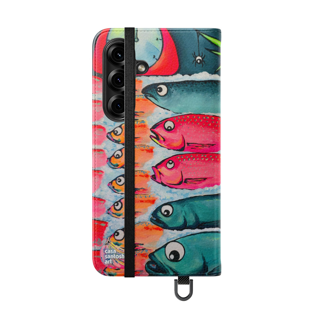 Neon Cabo Fish Market Flip Phone Case – Wallet Cover with Card Slots