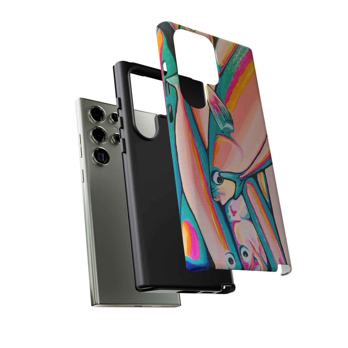 Neon Fish Tough Phone Case