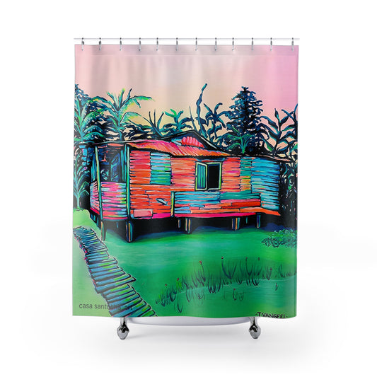 Luis Russell House Bocas Pop Art Shower Curtain