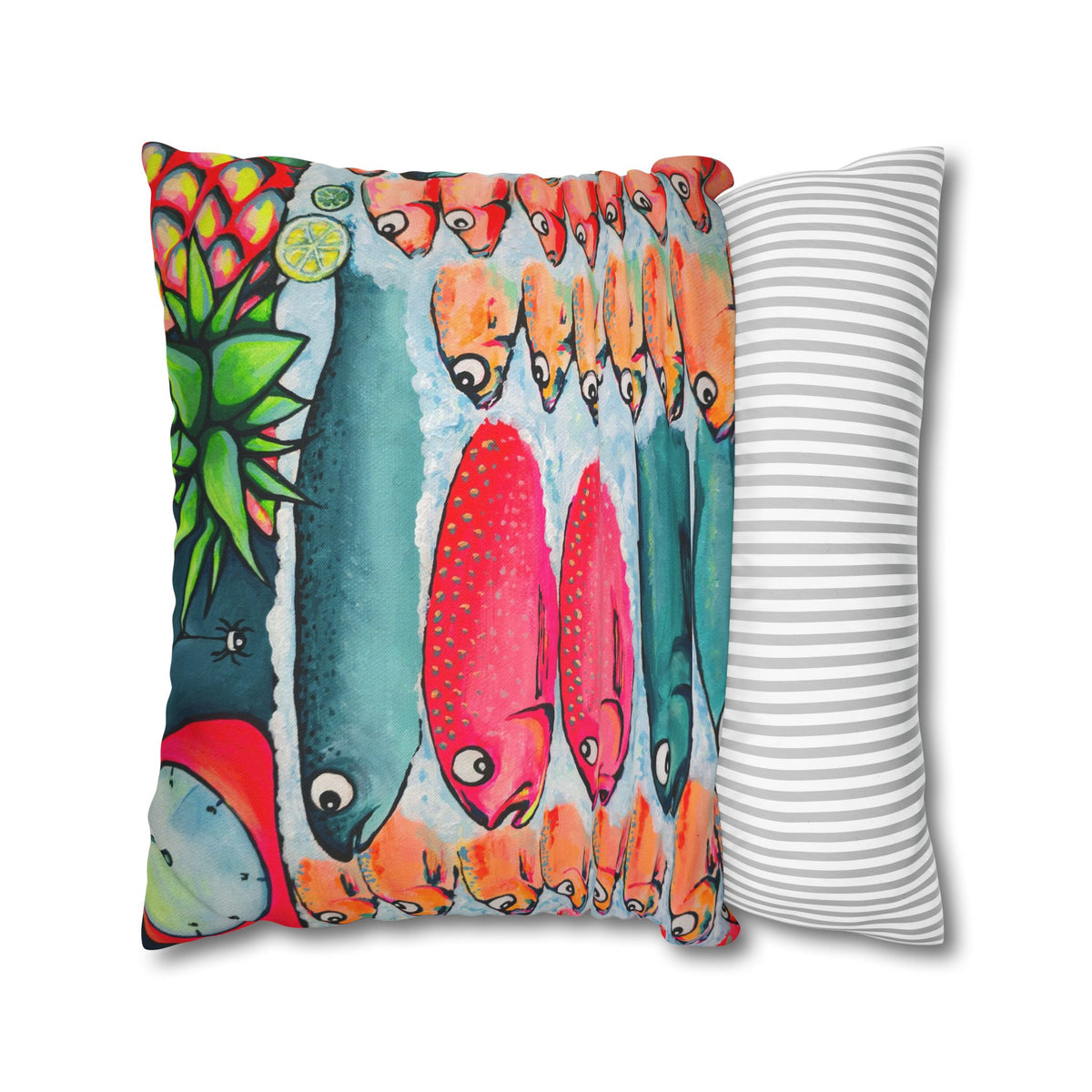 Neon Cabo Fish Market Pillowcase, Cover Only