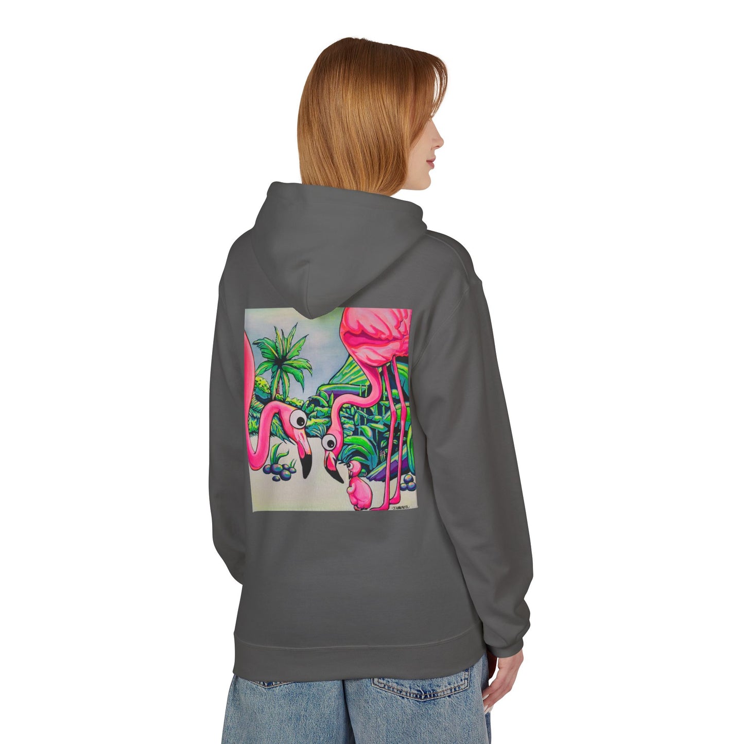 Unisex Cyclops Flamingo Family Soft Hoodie