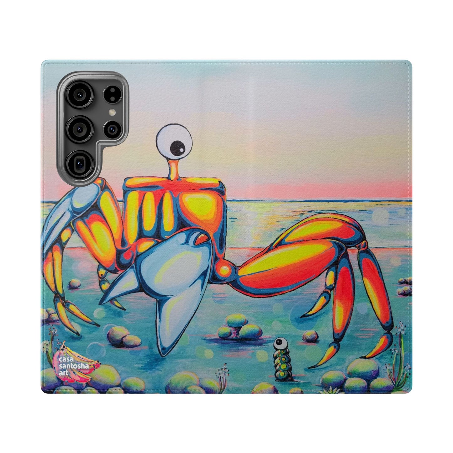 Cyclops Crab Flip Phone Case – Wallet Cover with Card Slots