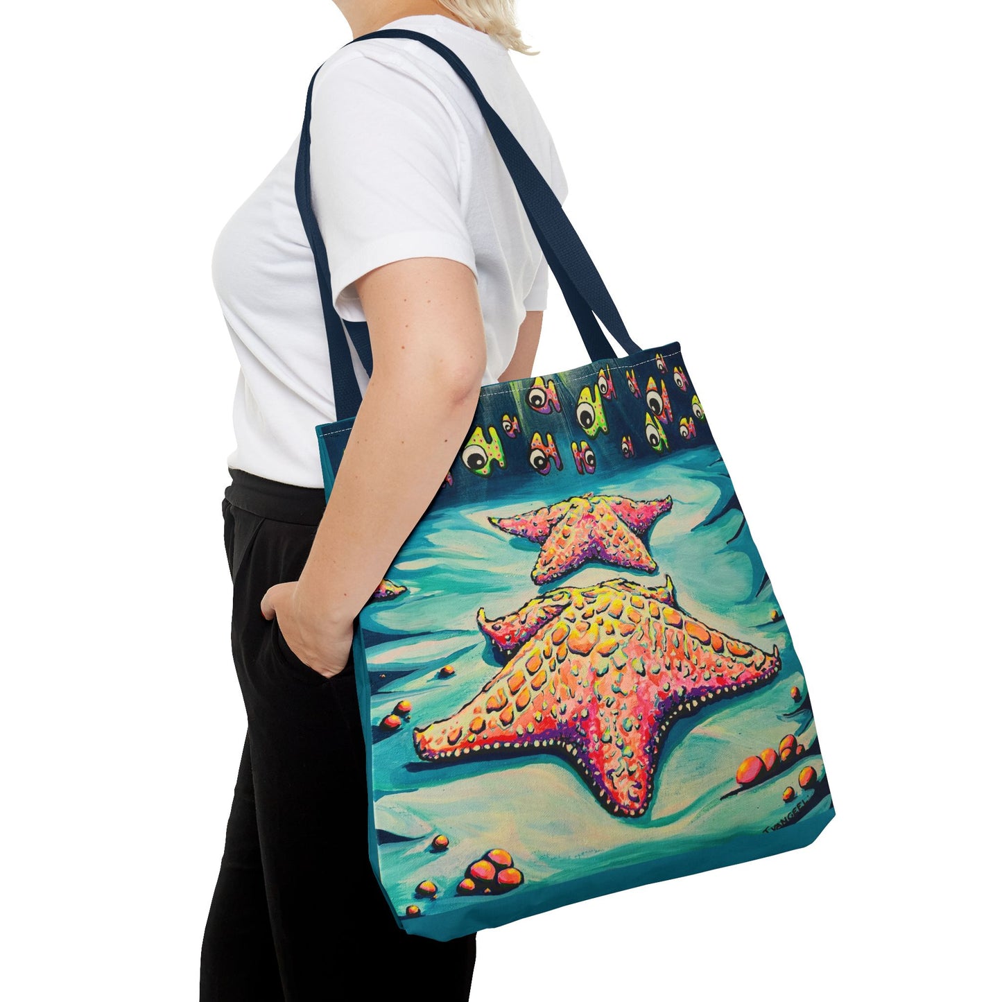 Premium Cyclops Starfish Tote Bag, Original Artist Design, Reusable Shopping Tote, Eco-Friendly