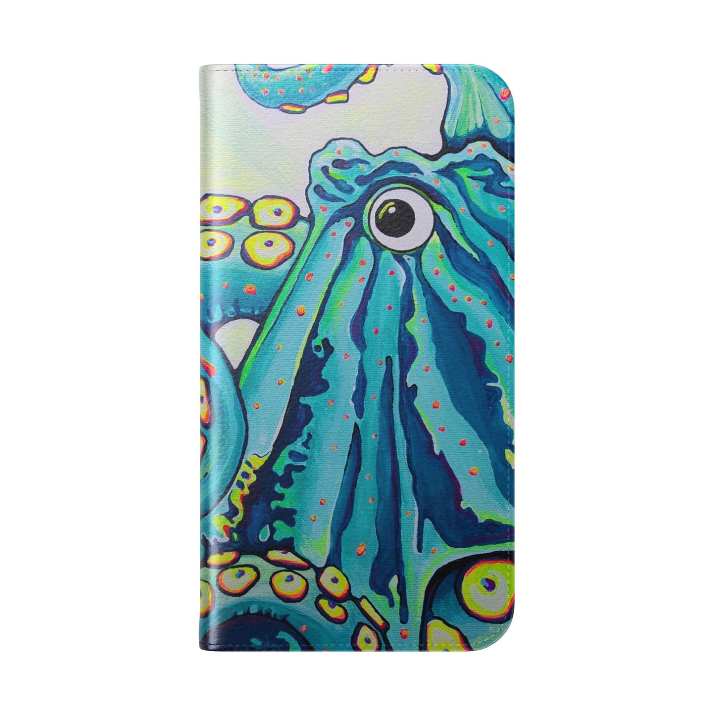 Cyclops Octopus Flip Phone Case – Wallet Cover with Card Slots