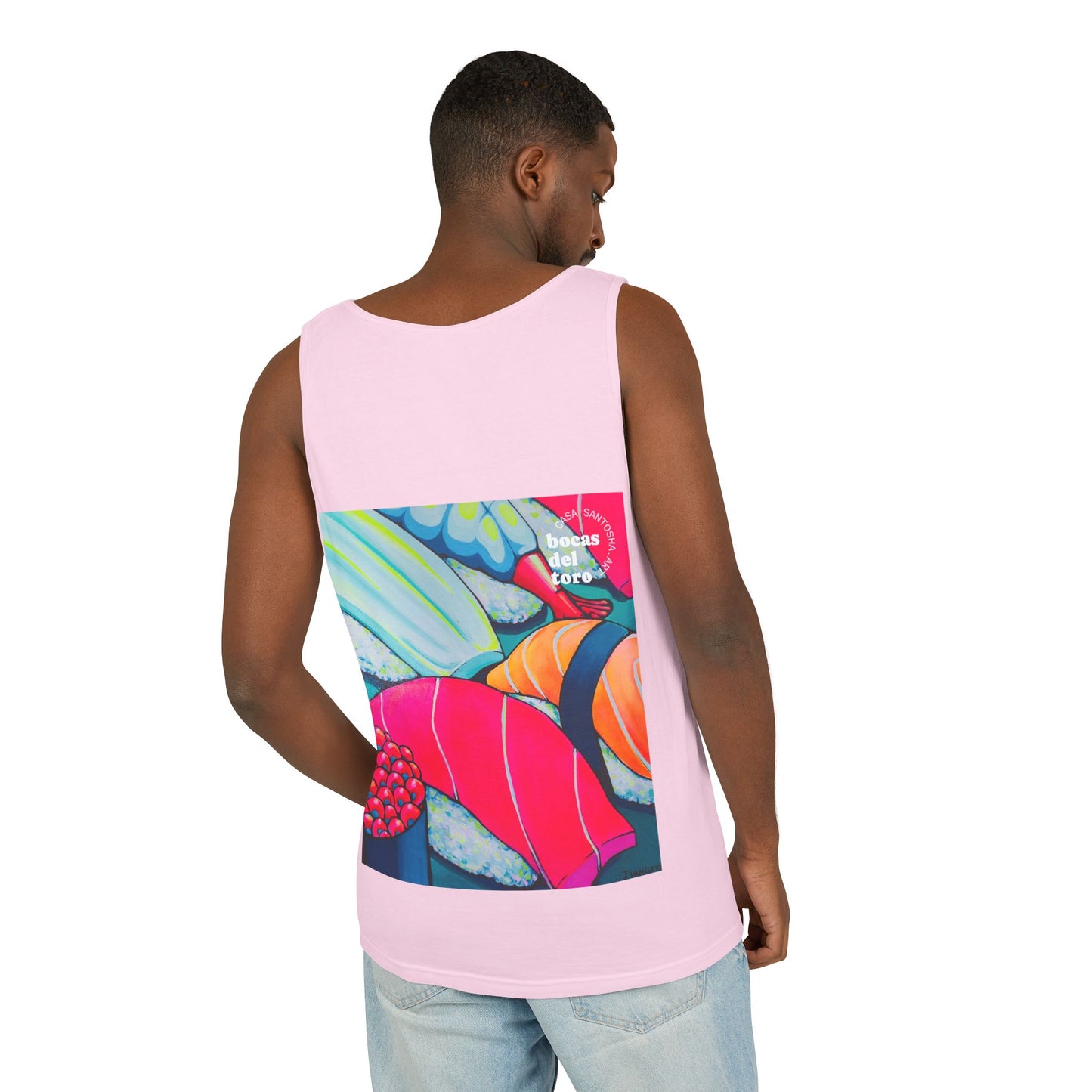 Unisex Neon Sushi Tank Top - Perfect for Summer Vibes