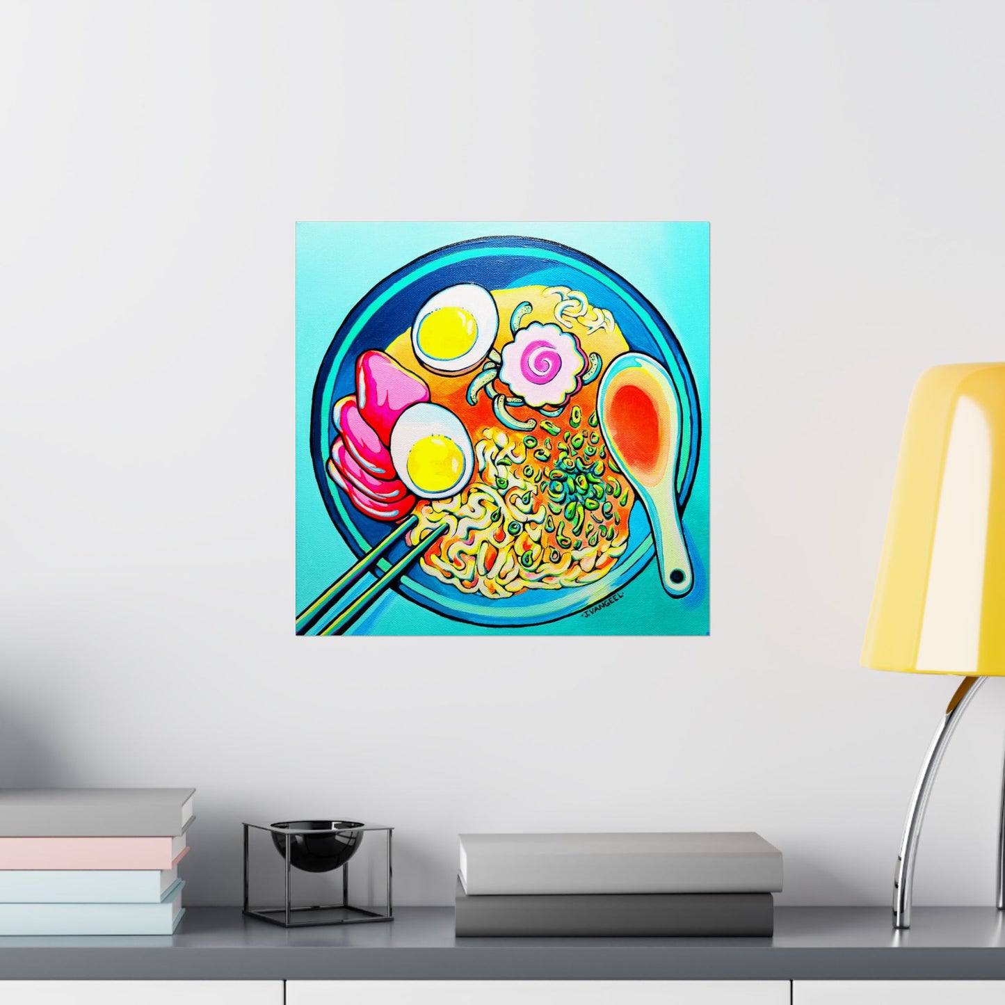 Neon Ramen Giclée Art Poster