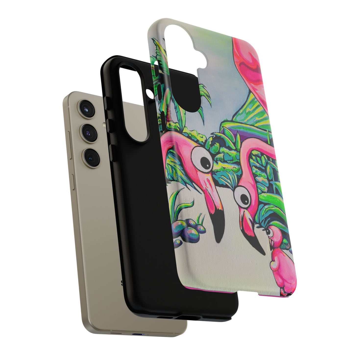 Cyclops Flamingo Family Tough Phone Case