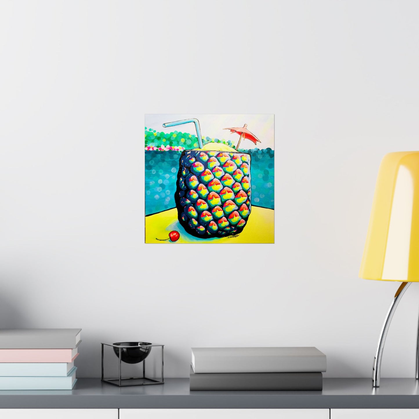 Neon Piña Colada Giclée Art Poster
