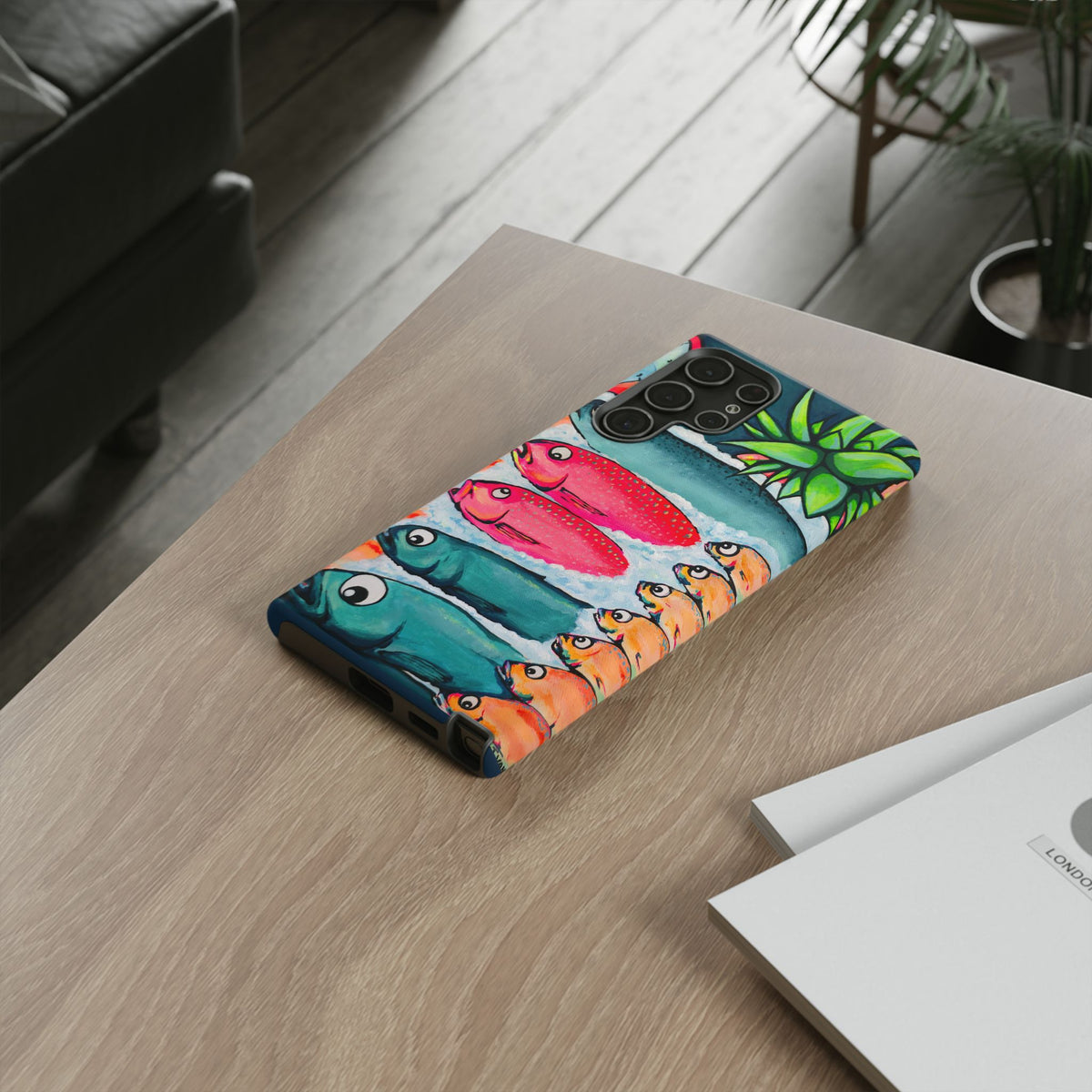 Neon Cabo Fish Market Tough Phone Case