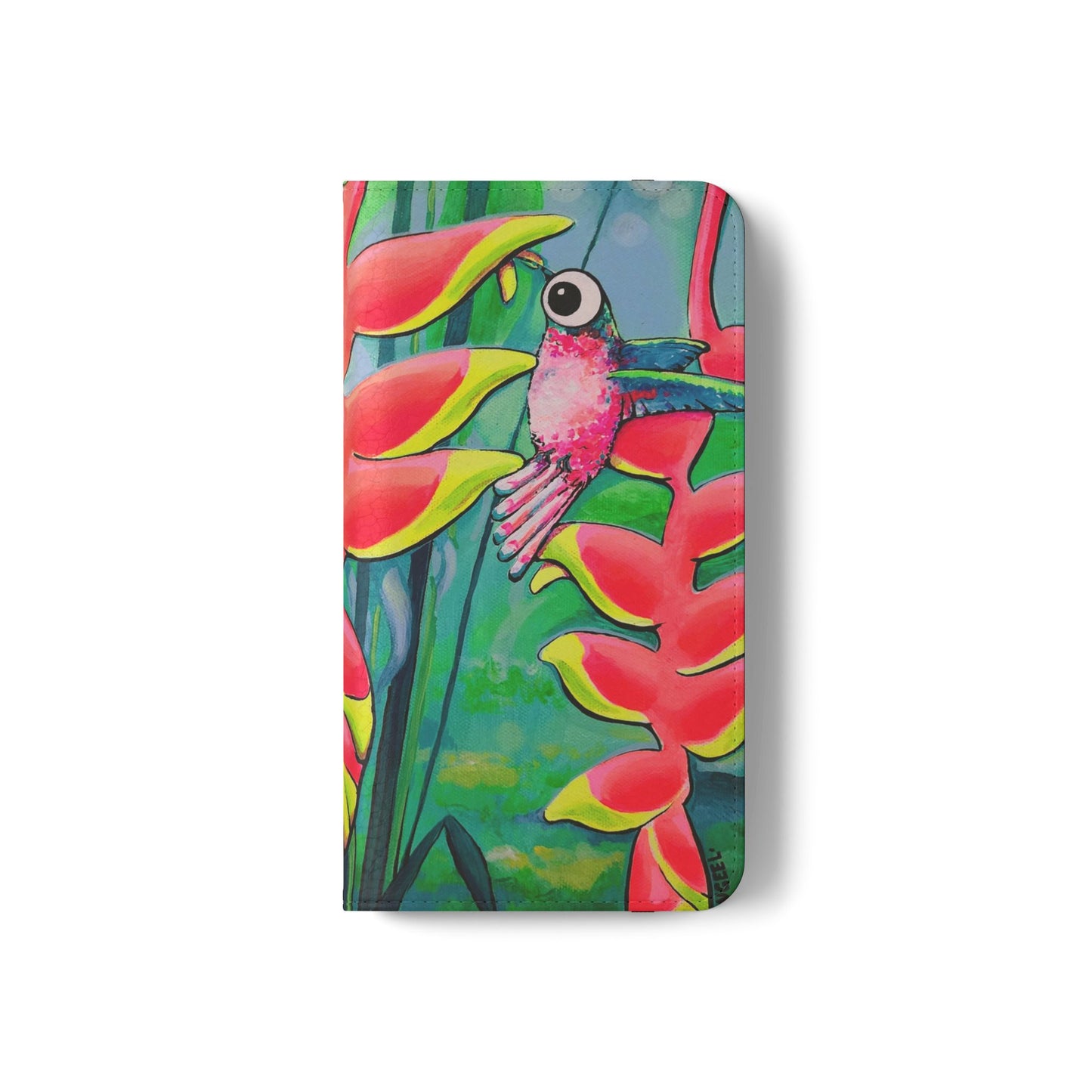 Cyclops Hummingbirds Flip Phone Case – Wallet Cover with Card Slots