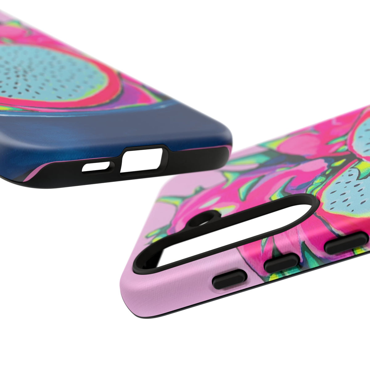 Coque de téléphone résistante Pitaya Rose Néon