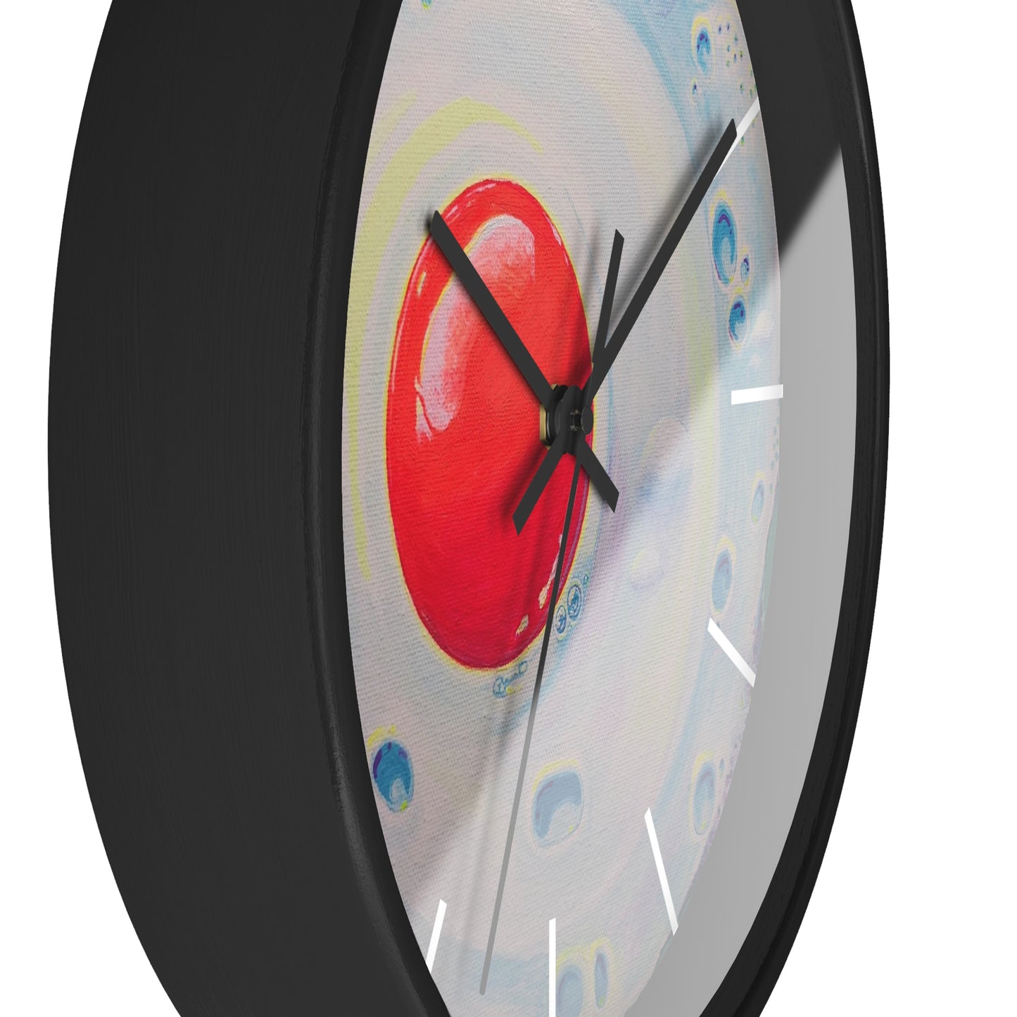 Neon Fried Egg Pop Art Wall Clock
