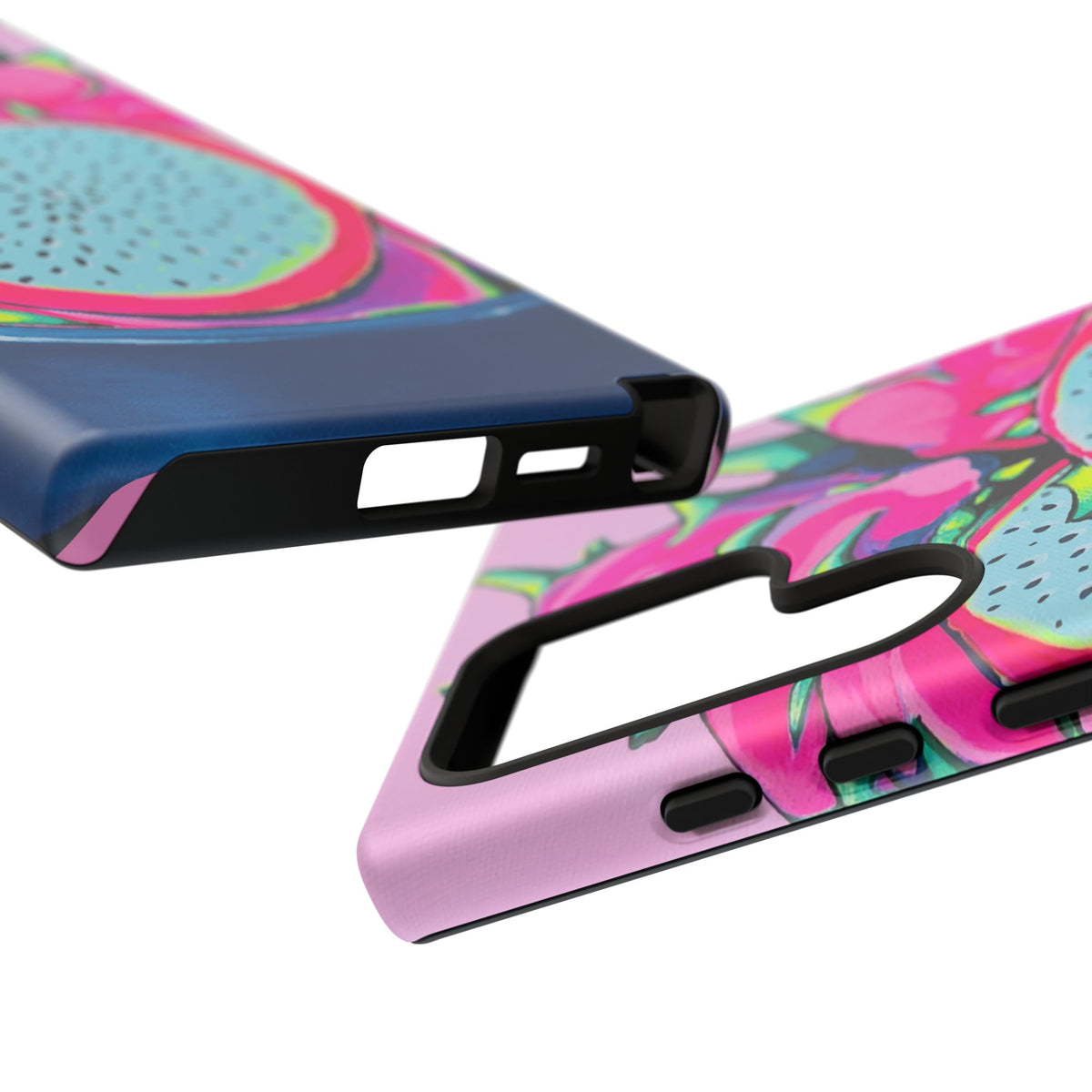 Coque de téléphone résistante Pitaya Rose Néon