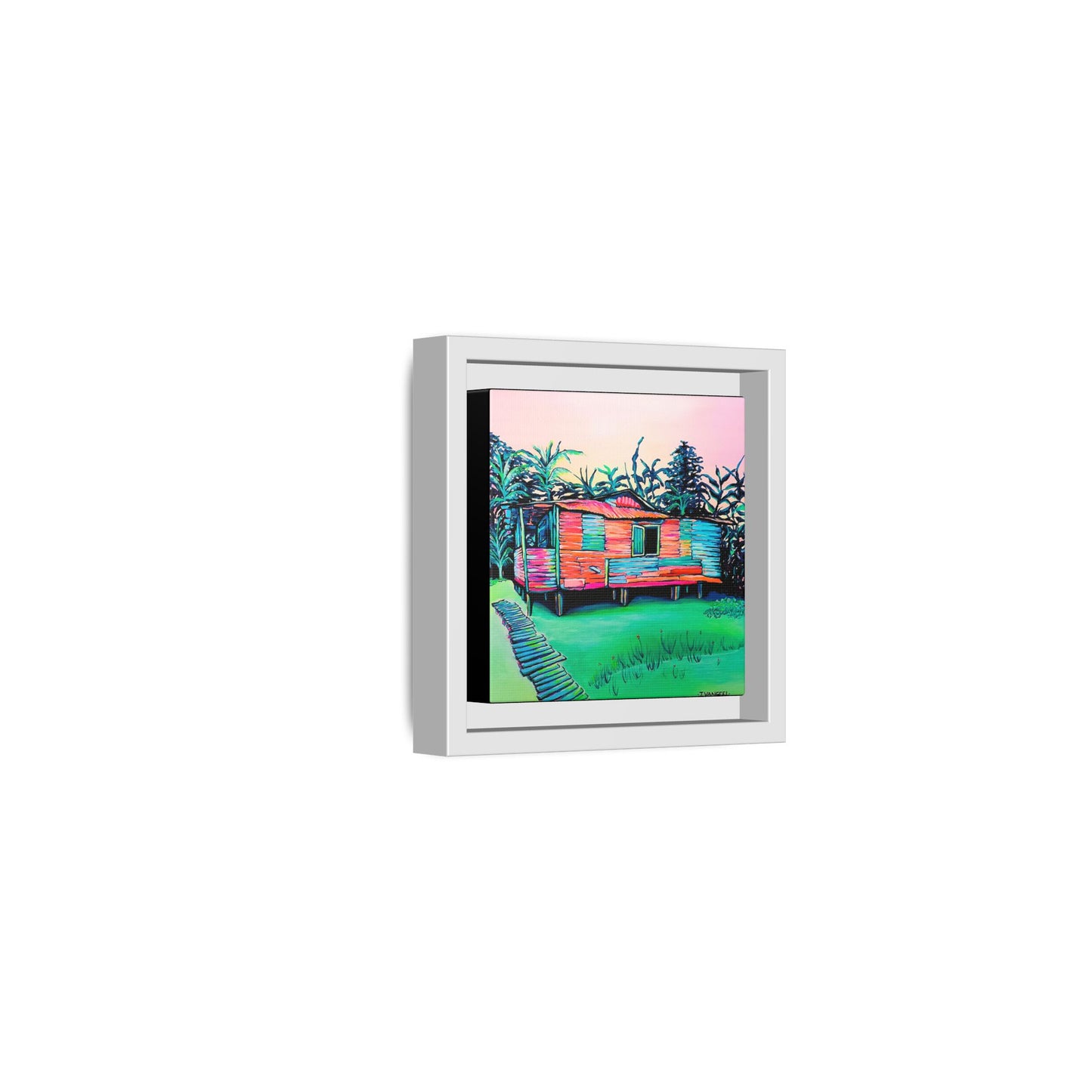 Framed Luis Russell House Bocas Canvas Print