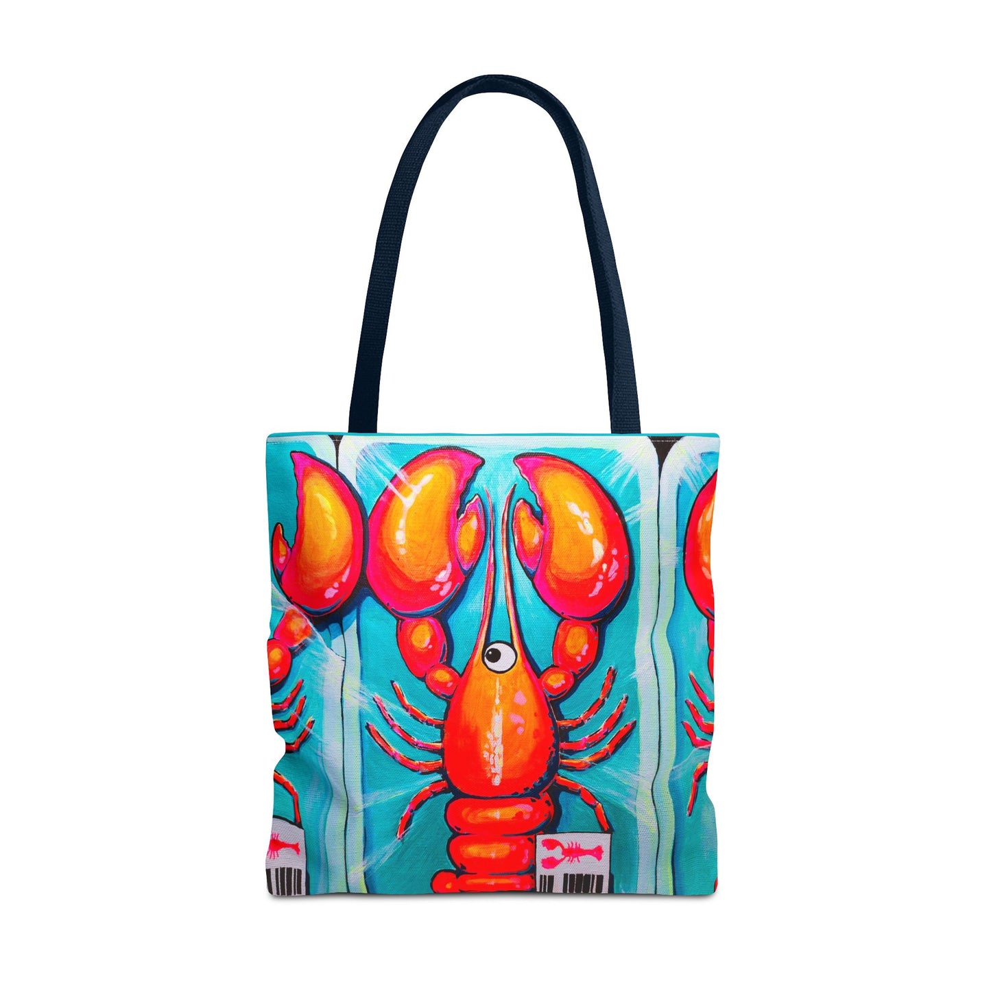 Premium Neon Lobster Tote Bag, Original Artist Design, Reusable Shopping Tote,  Eco-Friendly