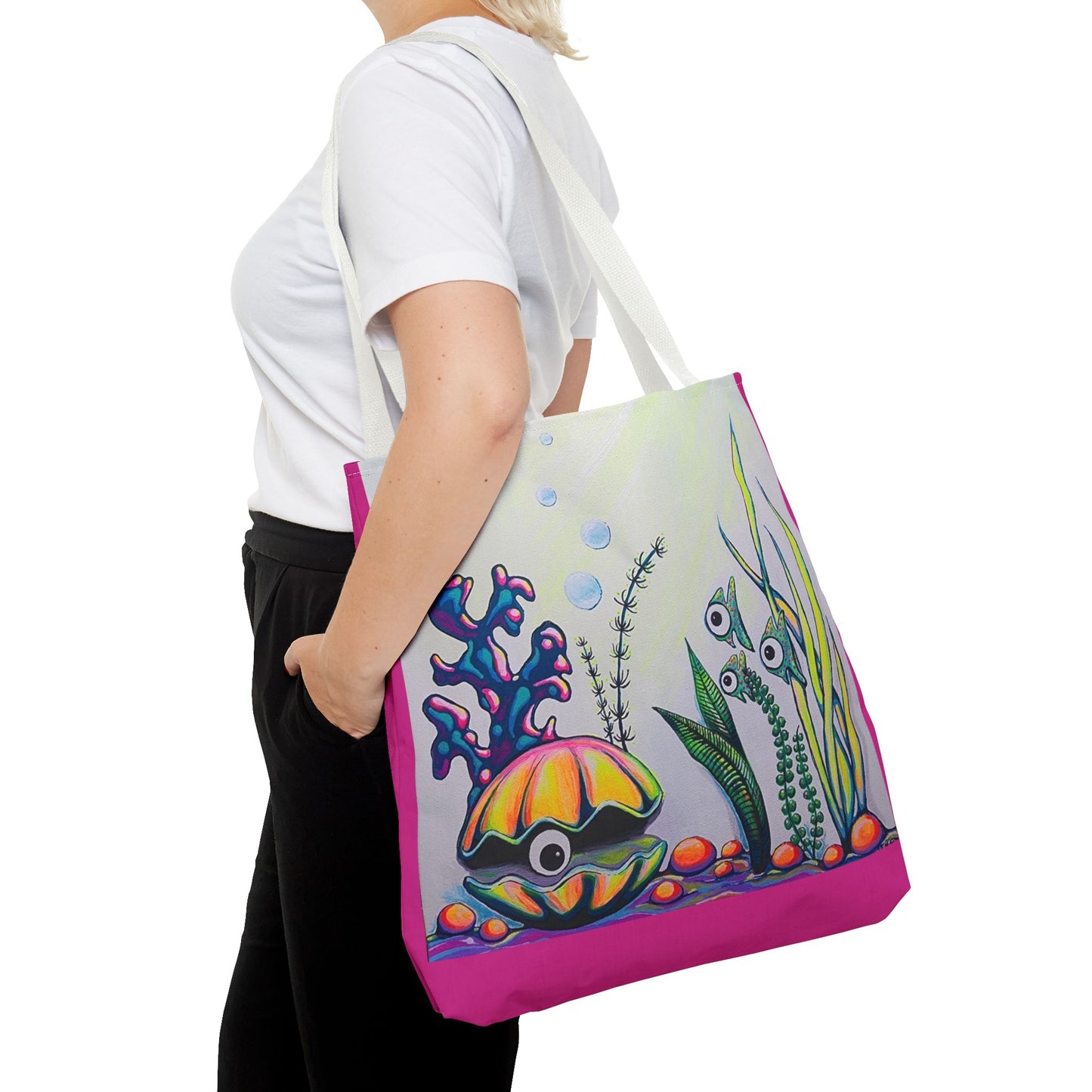 Premium Cyclops Clam Tote Bag, Original Artist Design, Reusable Shopping Tote,  Eco-Friendly