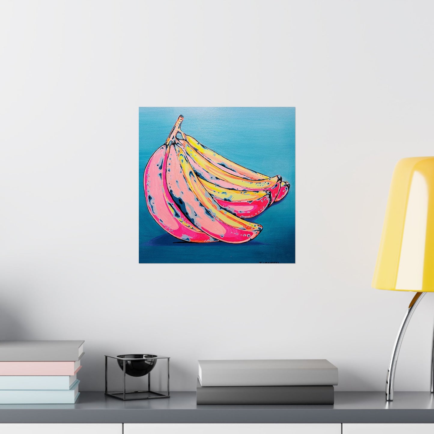 Neon Bananas Giclée Art Poster