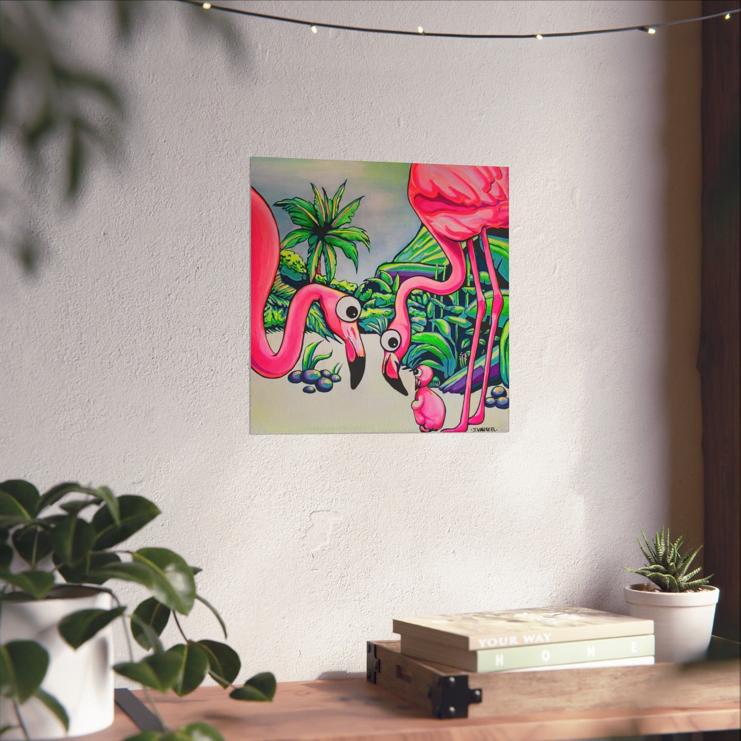 Cyclops Flamingo Family Giclée Art Poster