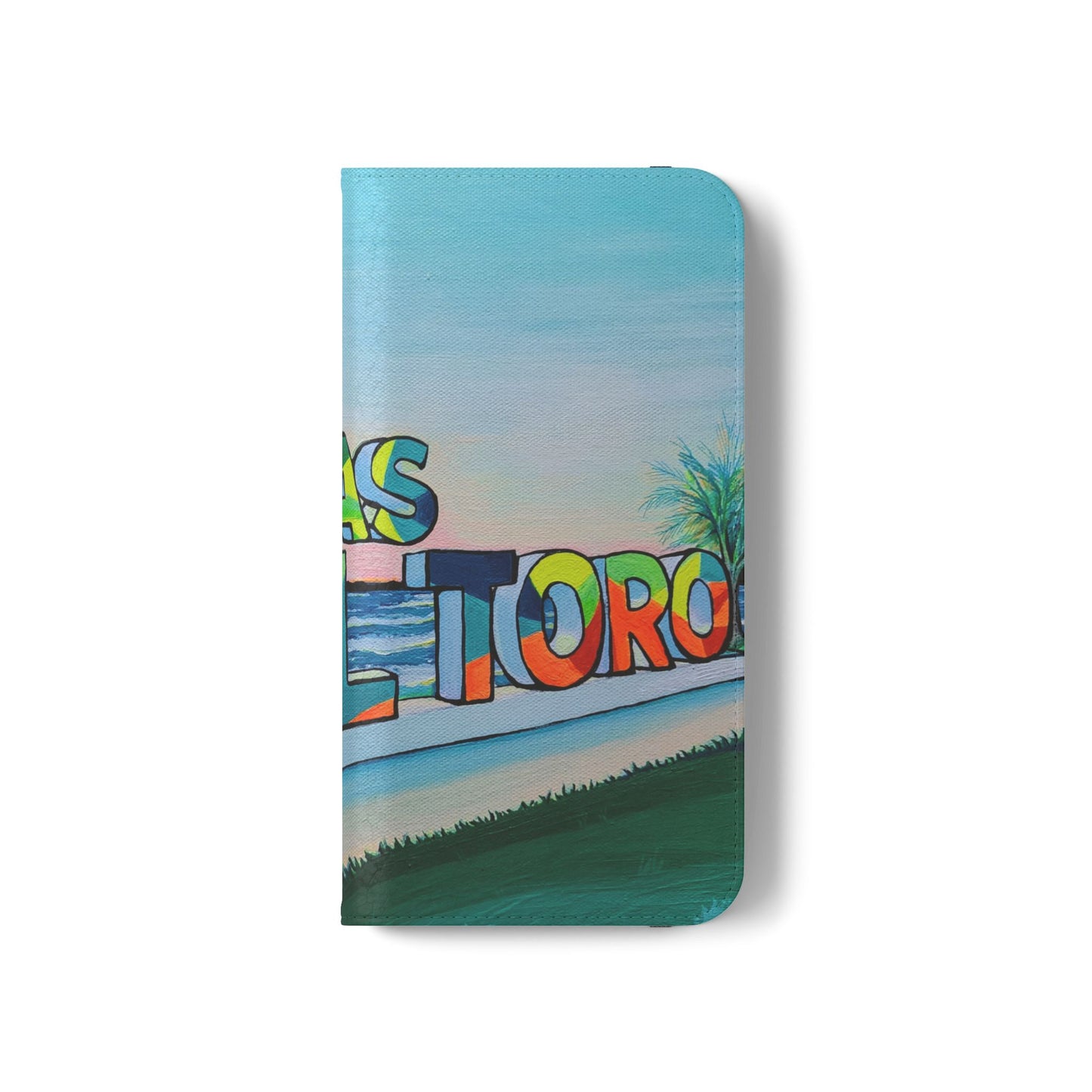Bocas Del Toro Sign Flip Phone Case – Wallet Cover with Card Slots