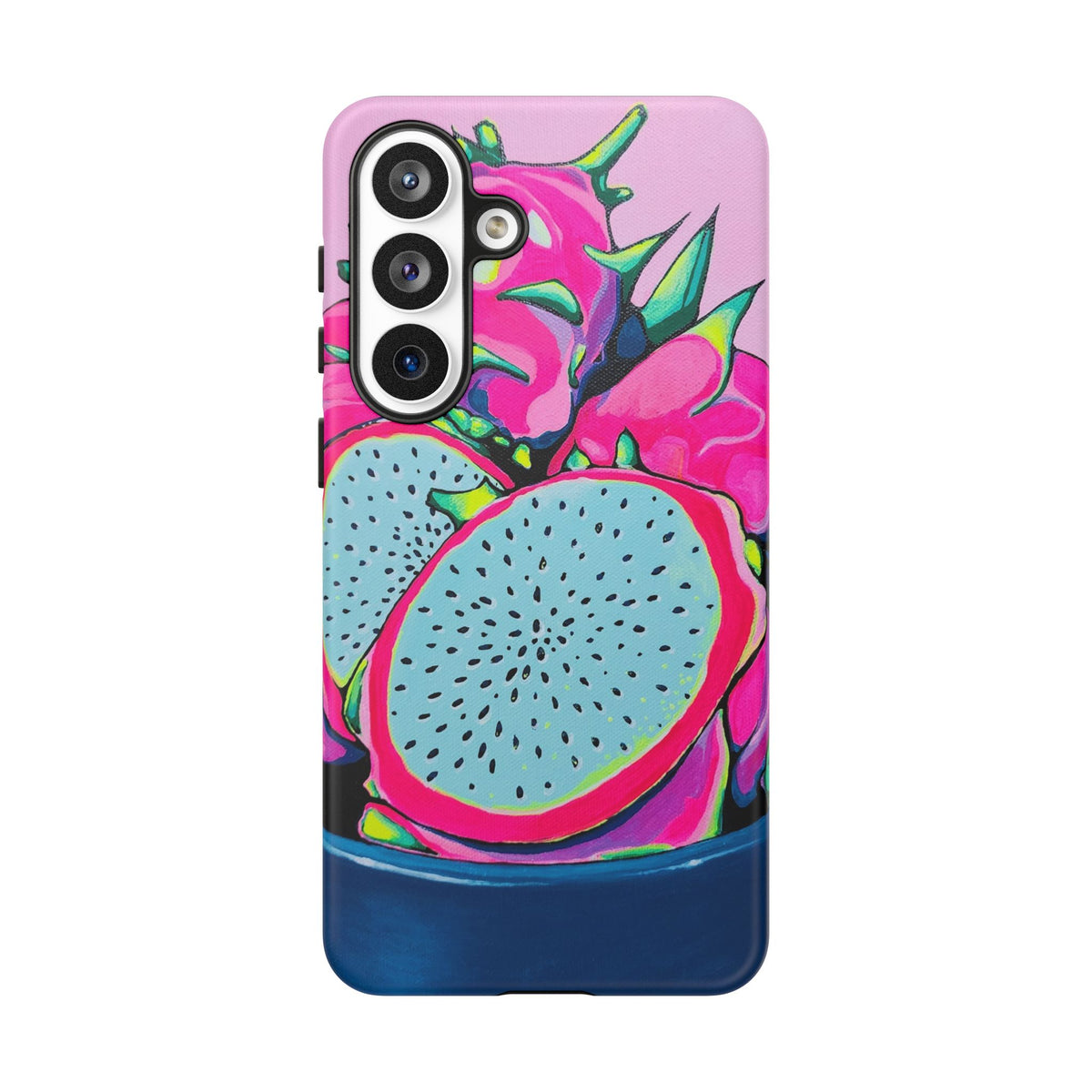 Coque de téléphone résistante Pitaya Rose Néon