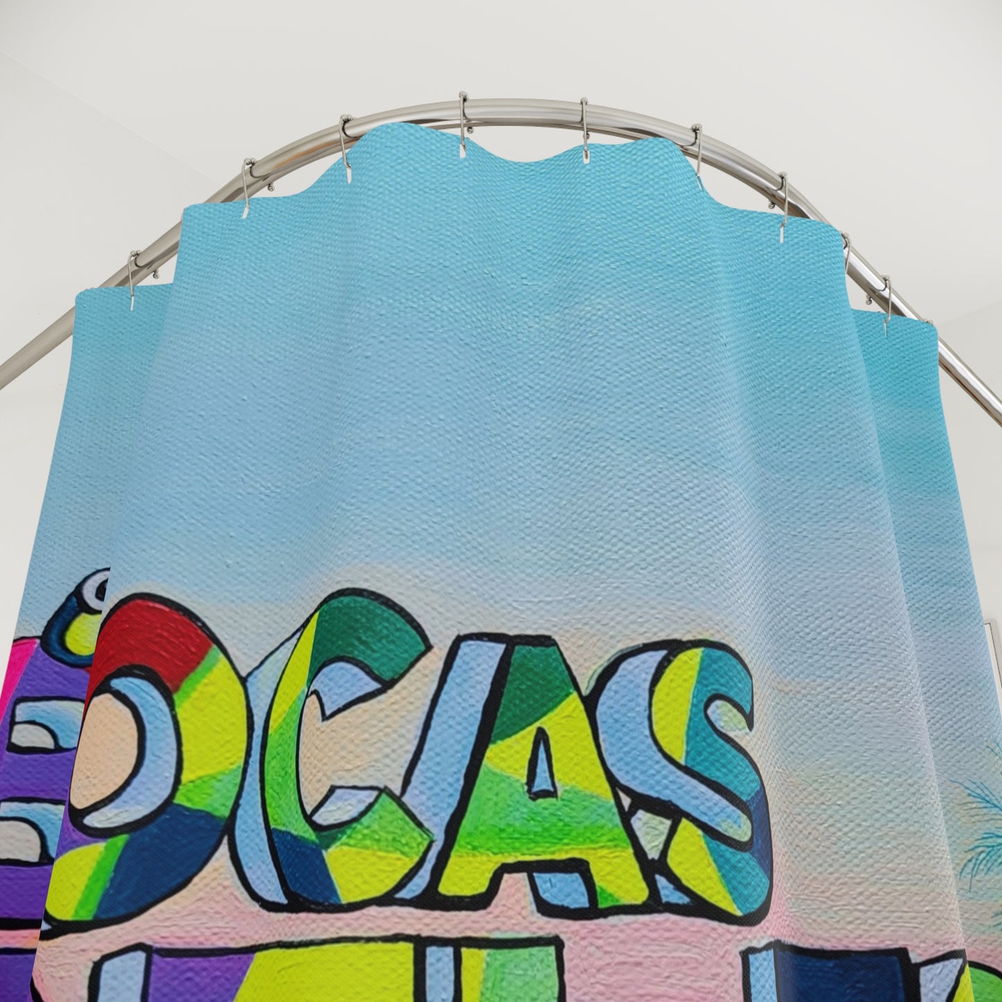 Bocas Del Toro Sign Pop Art Shower Curtain