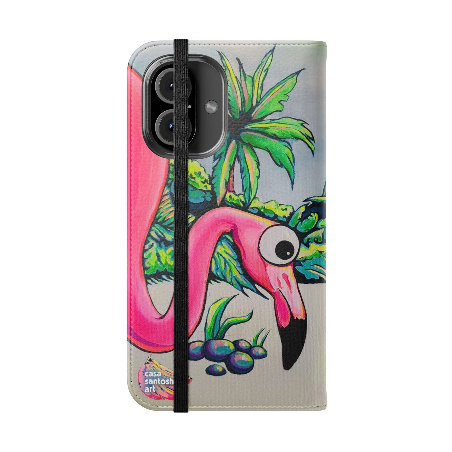 Cyclops Flamingo Family Flip Phone Case – Wallet Cover with Card Slots