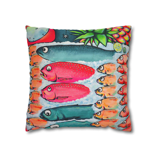 Neon Cabo Fish Market Pillowcase, Cover Only
