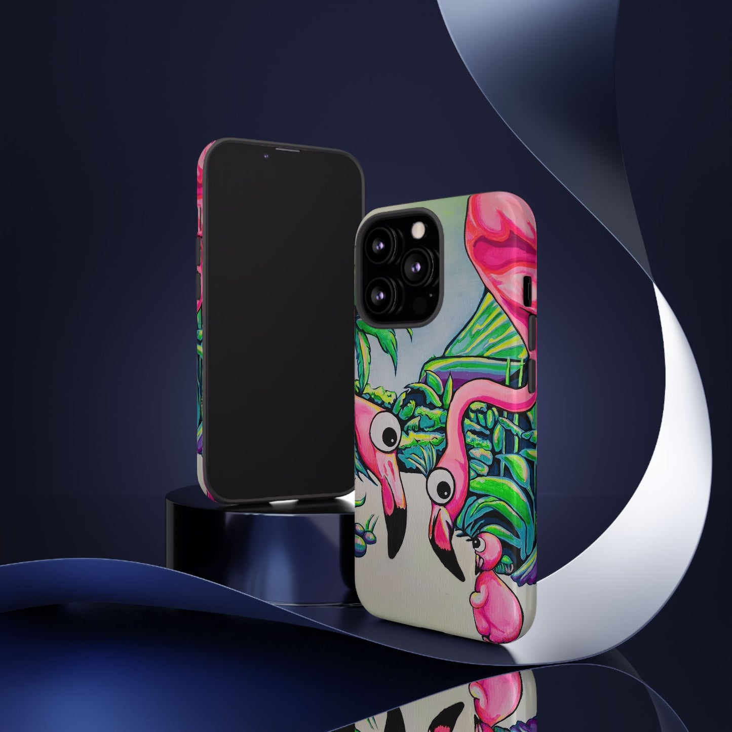 Cyclops Flamingo Family Tough Phone Case