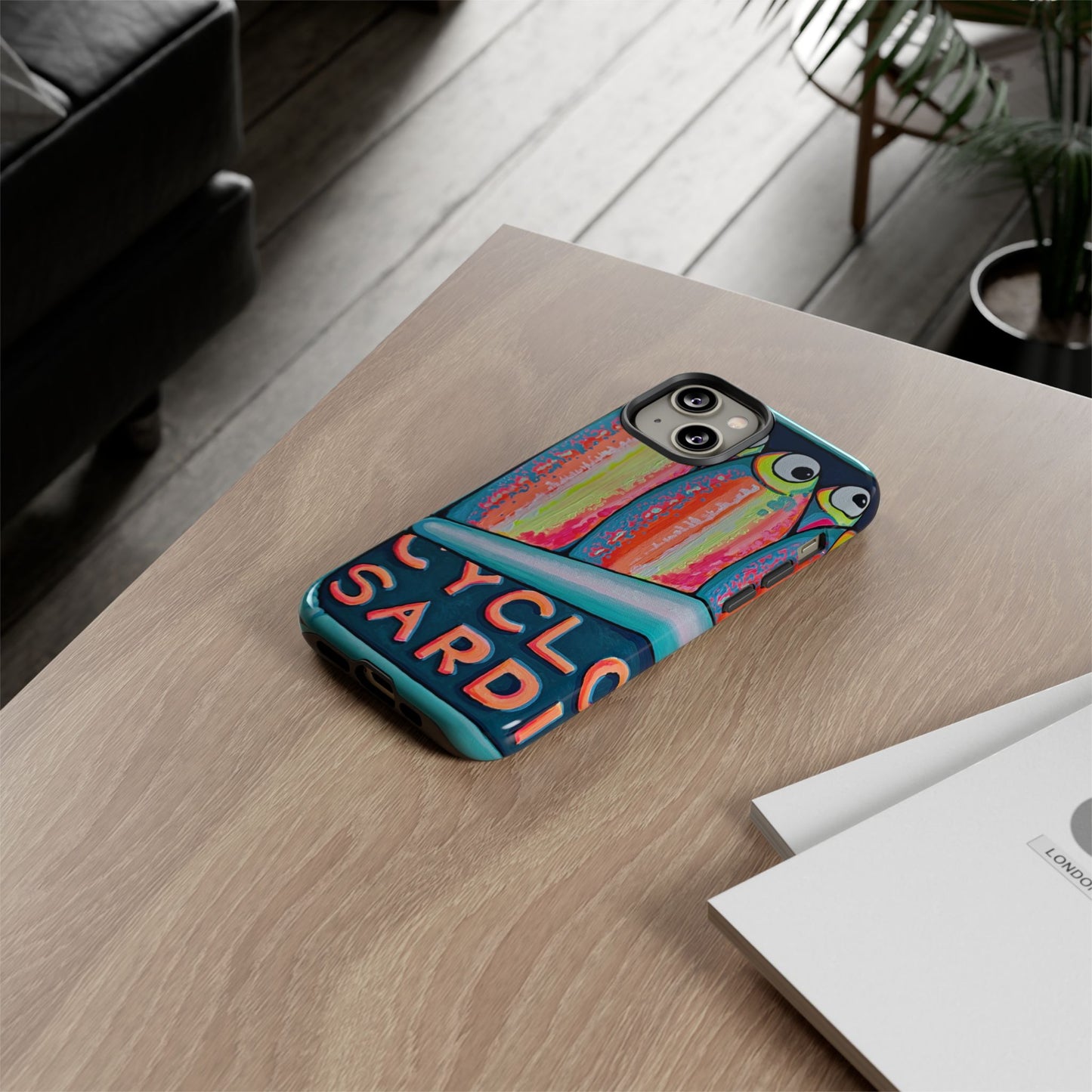 Neon Sardines Tough Phone Case