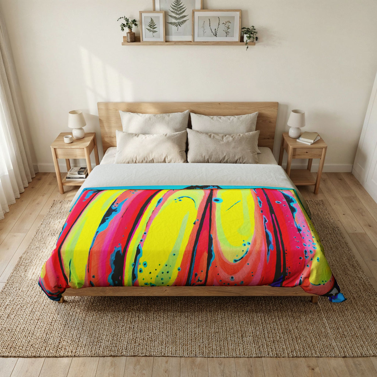 Neon Fat Bananas Duvet Cover