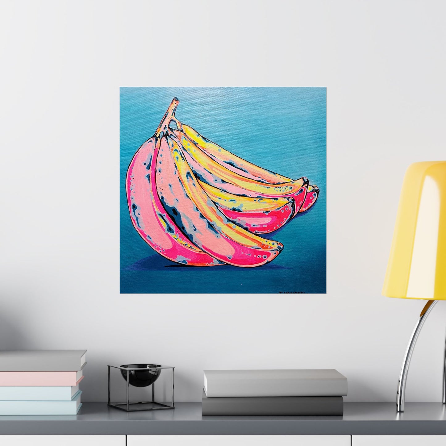 Neon Bananas Giclée Art Poster