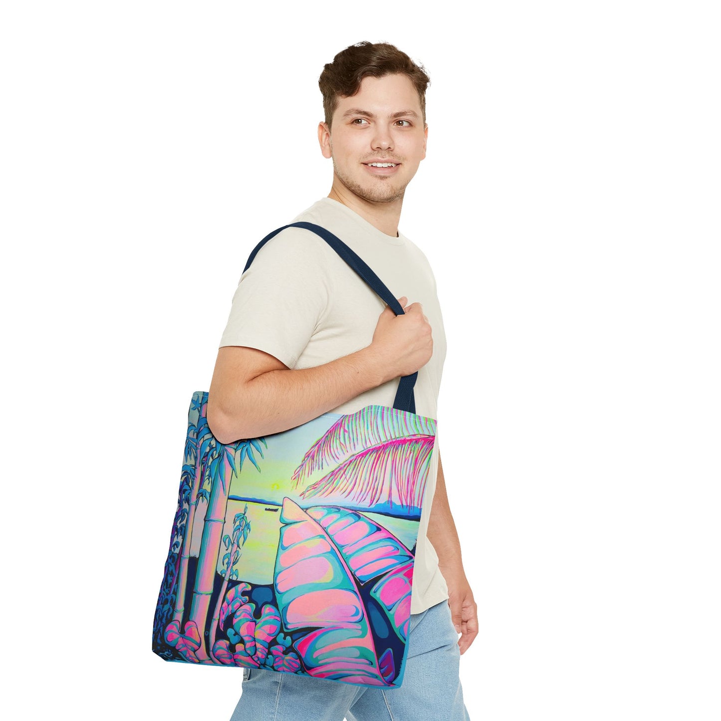 Premium Serenity Bocas Tote Bag, Original Artist Design, Reusable Shopping Tote, Eco-Friendly