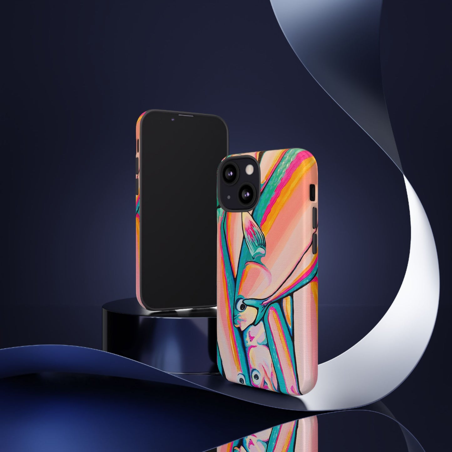 Neon Fish Tough Phone Case
