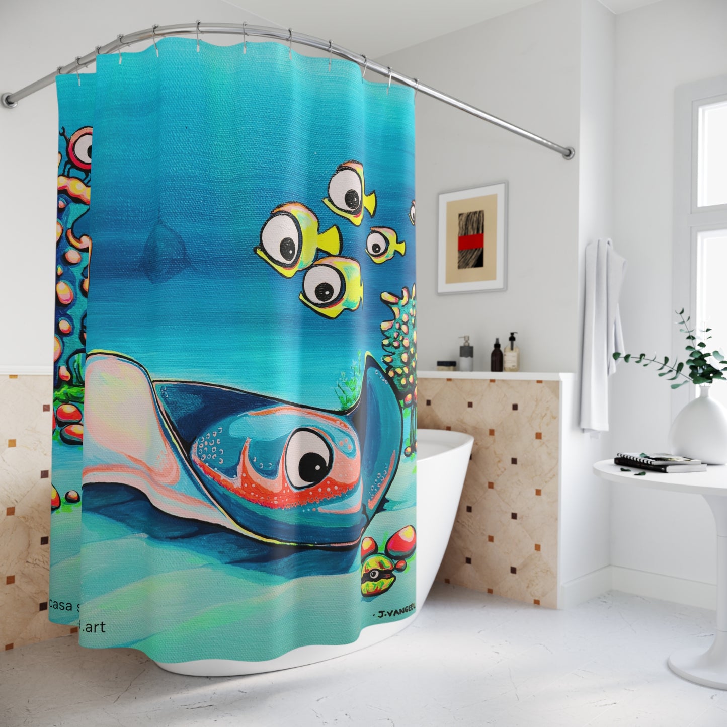 Cyclops Stingray Pop Art Shower Curtain
