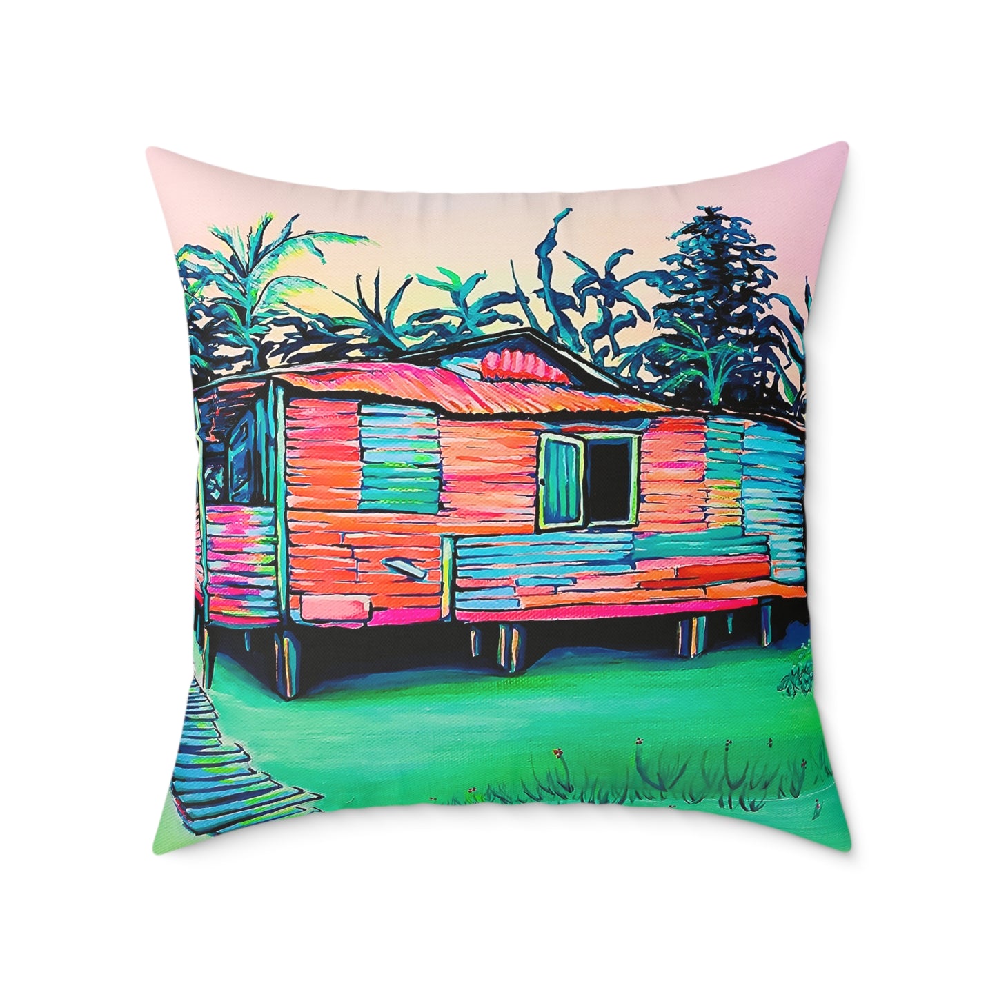 Luis Russell House Bocas Art Canvas Decorative Pillow