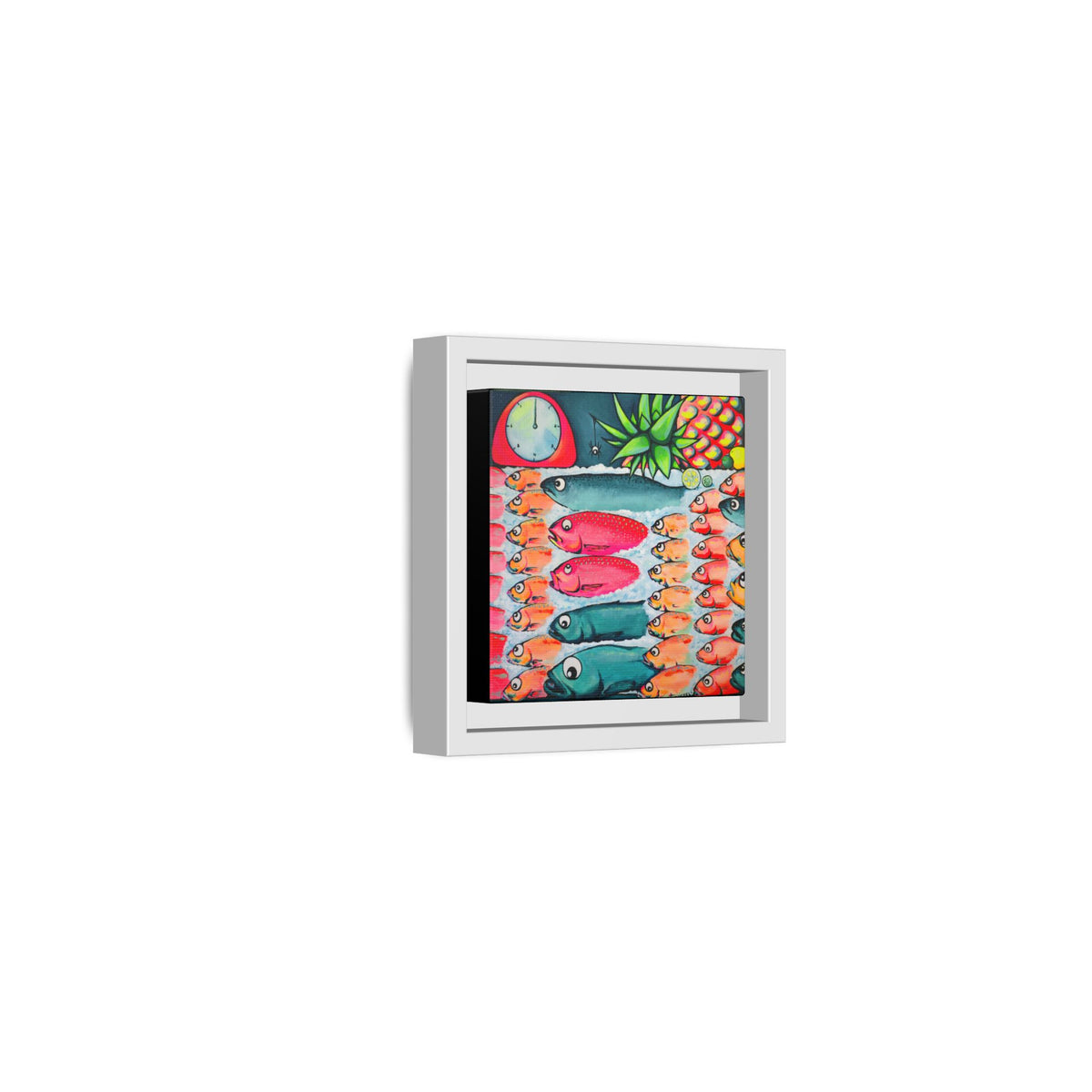 Framed Neon Cabo Fish Market Canvas Wall Art