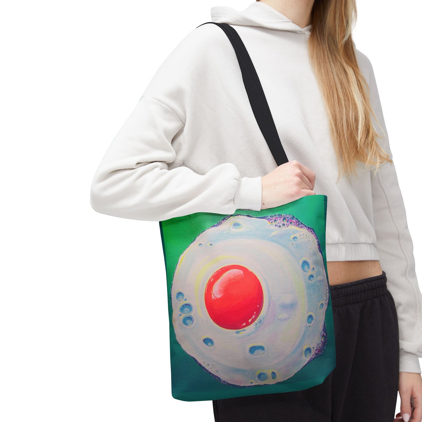 Premium Neon Fried Egg Tote Bag, Original Artist Design, Reusable Shopping Tote,  Eco-Friendly