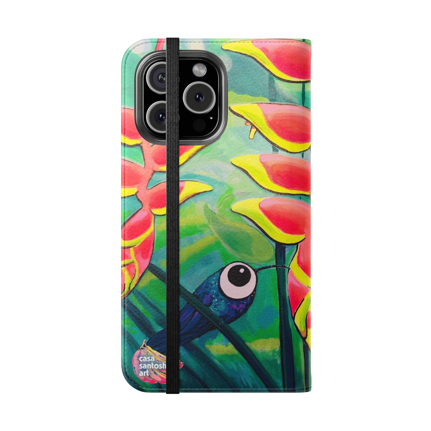 Cyclops Hummingbirds Flip Phone Case – Wallet Cover with Card Slots