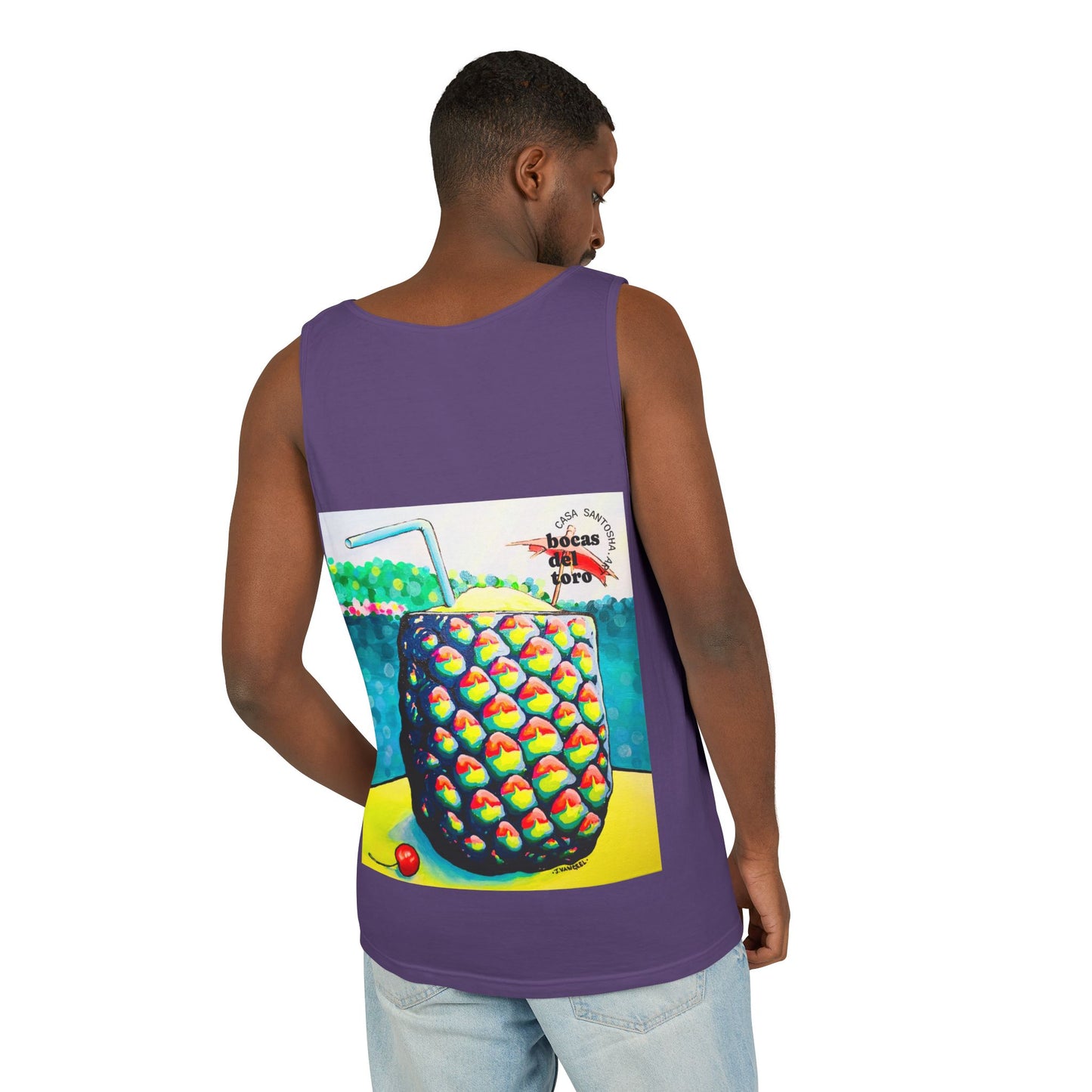 Unisex Neon Piña Colada Tank Top - Perfect for Summer Vibes