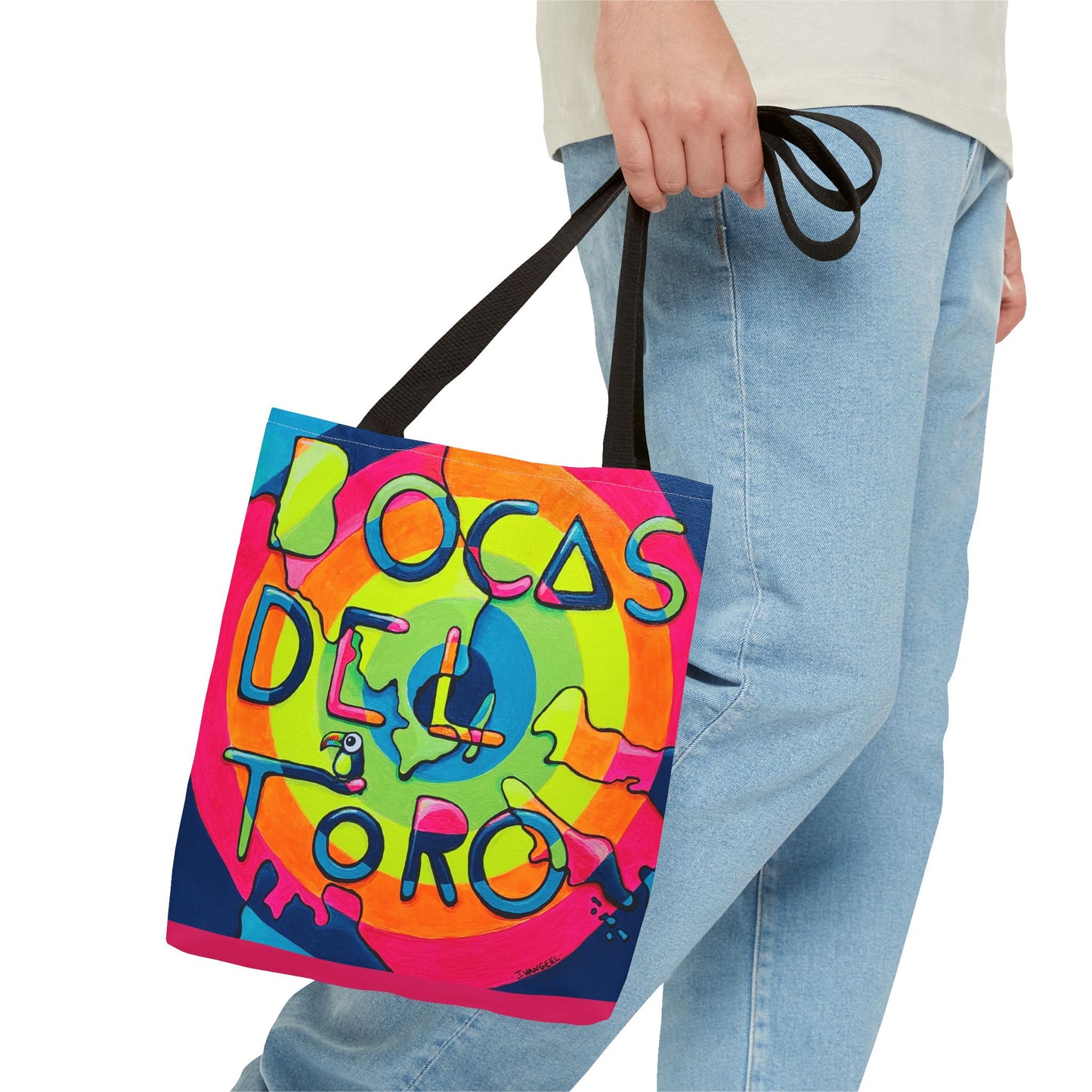 Premium Bocas Del Toro Islands Tote Bag, Original Artist Design, Reusable Shopping Tote,  Eco-Friendly