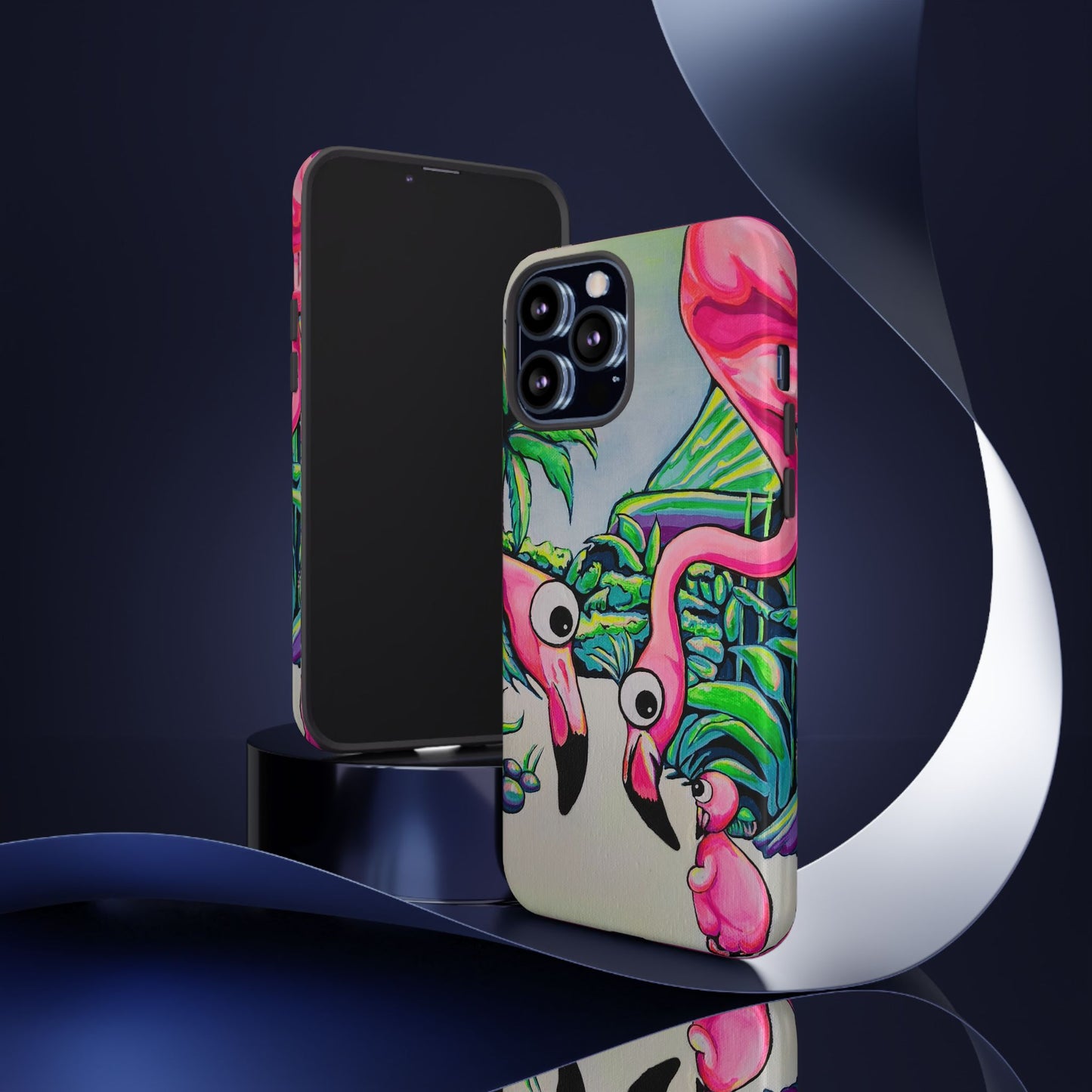 Cyclops Flamingo Family Tough Phone Case
