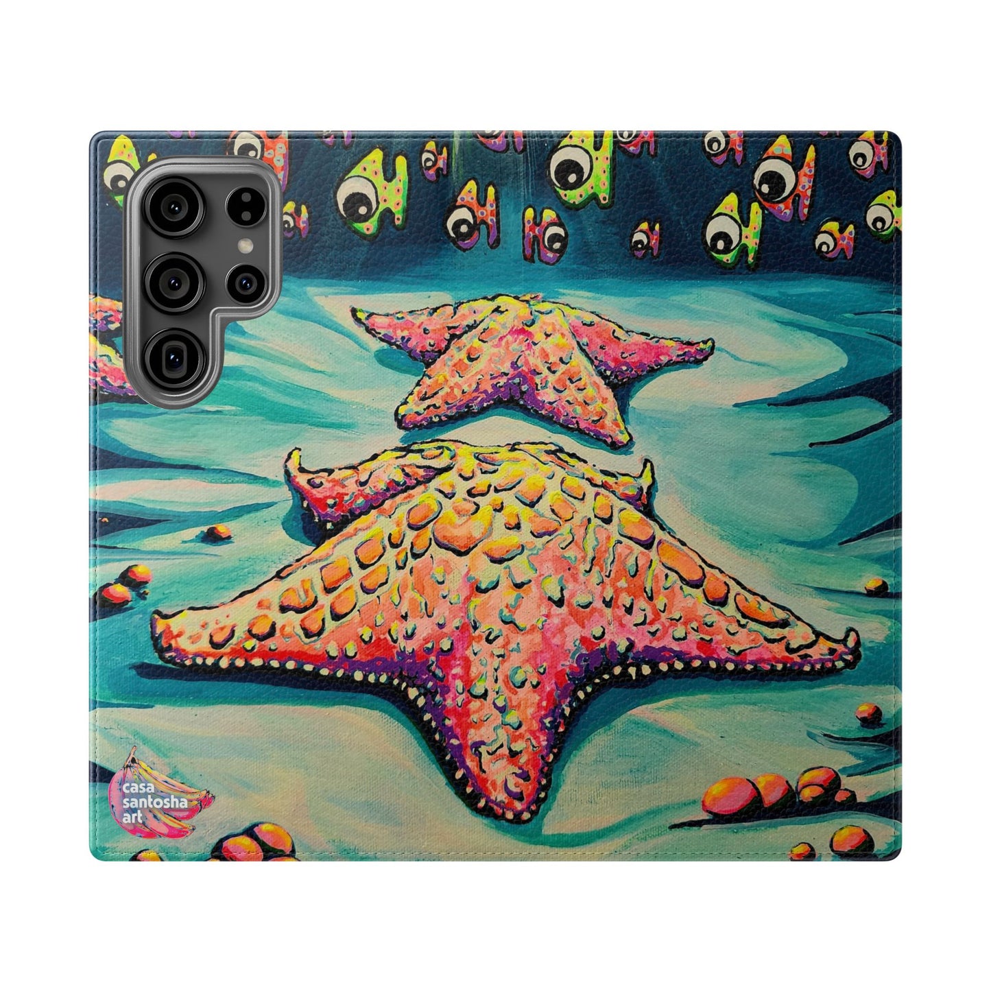 Cyclops Starfish Flip Phone Case – Wallet Cover with Card Slots
